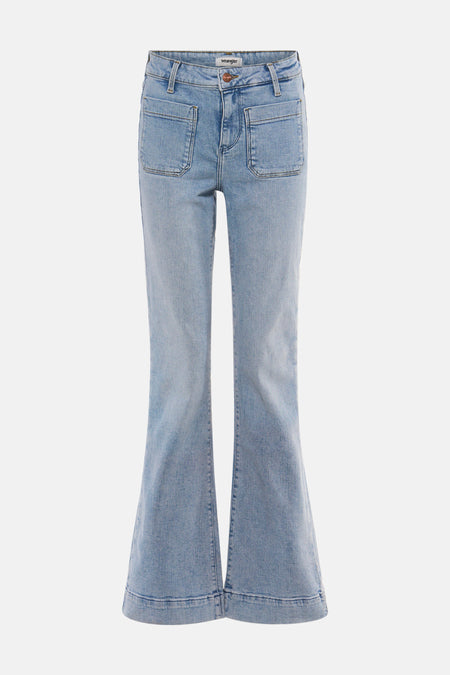 Jeans flared light blue denim - Wrangler®