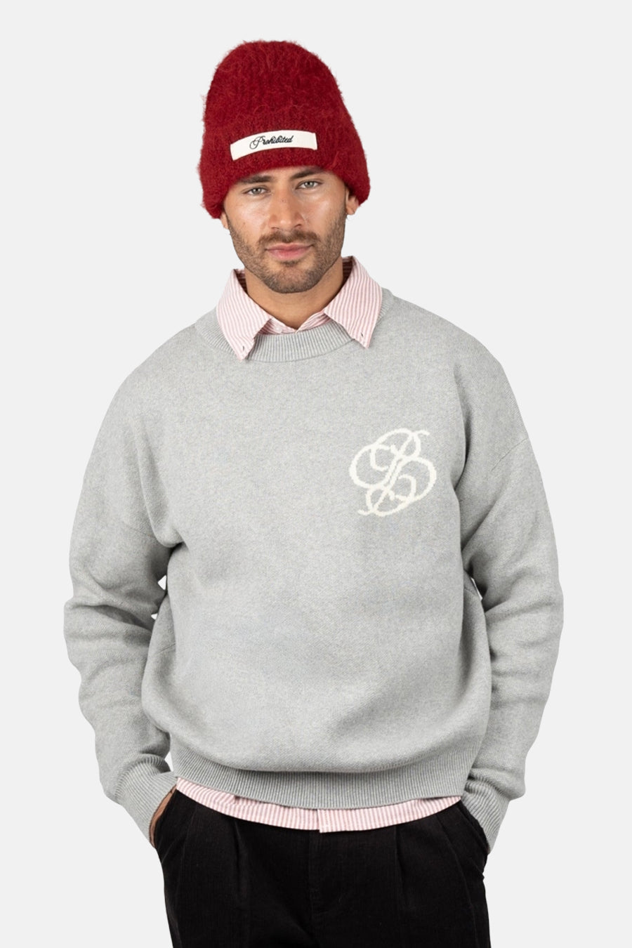 Pull O-hals - grijs
