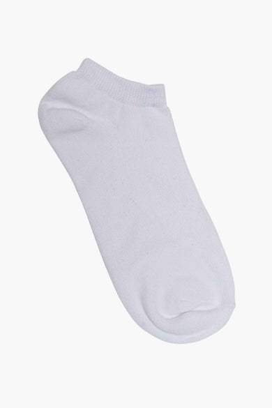 Witte sokken van ACCESSORIES BY JACK & JONES, enkellaag model in een effen kleur.