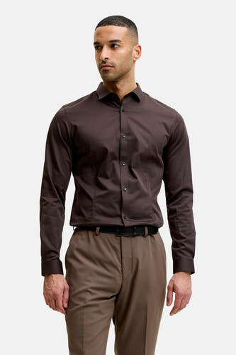 Hemd (lange mouwen) bruin - PREMIUM by JACK & JONES