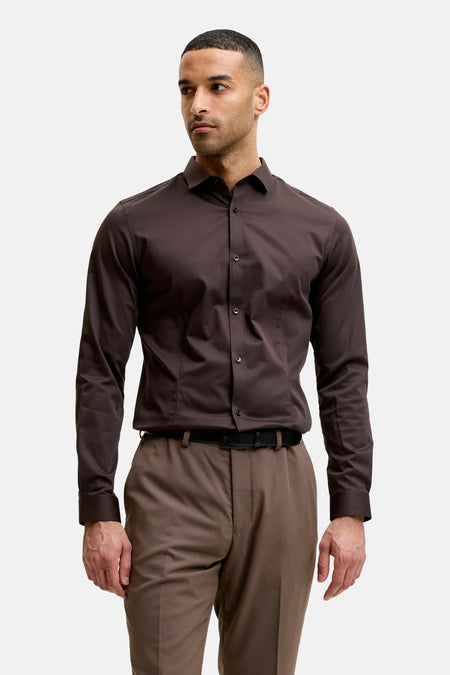 Chemise (manches longues) brun - PREMIUM by JACK & JONES