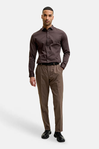 Hemd (lange mouwen) bruin - PREMIUM by JACK & JONES