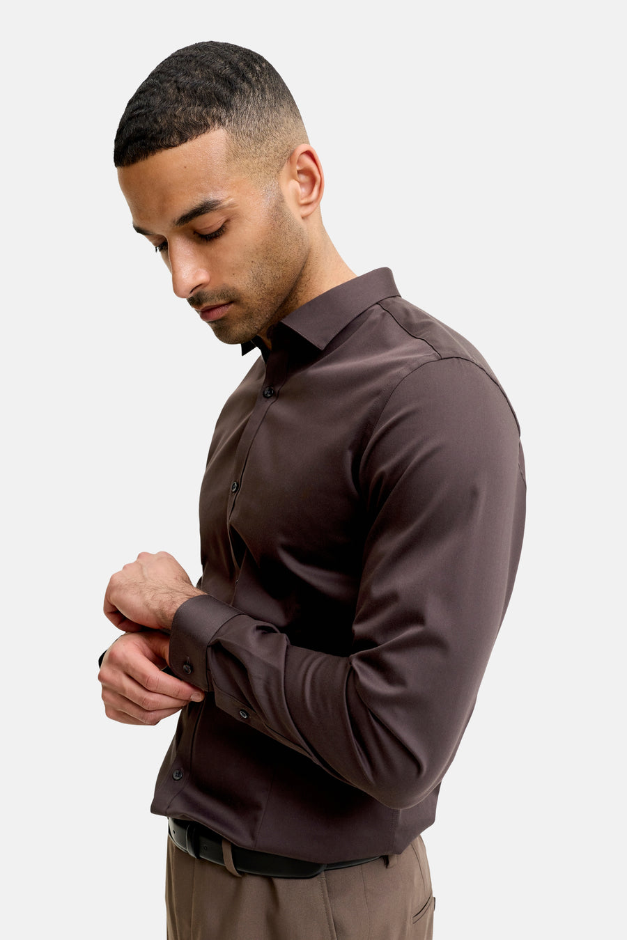 Hemd (lange mouwen) bruin - PREMIUM by JACK & JONES