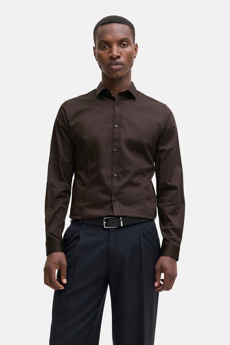 Chemise (manches longues) Brun - PREMIUM by JACK & JONES