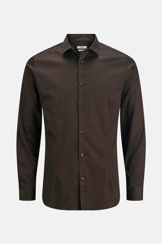 Chemise à manches longues - brun - PREMIUM by JACK & JONES