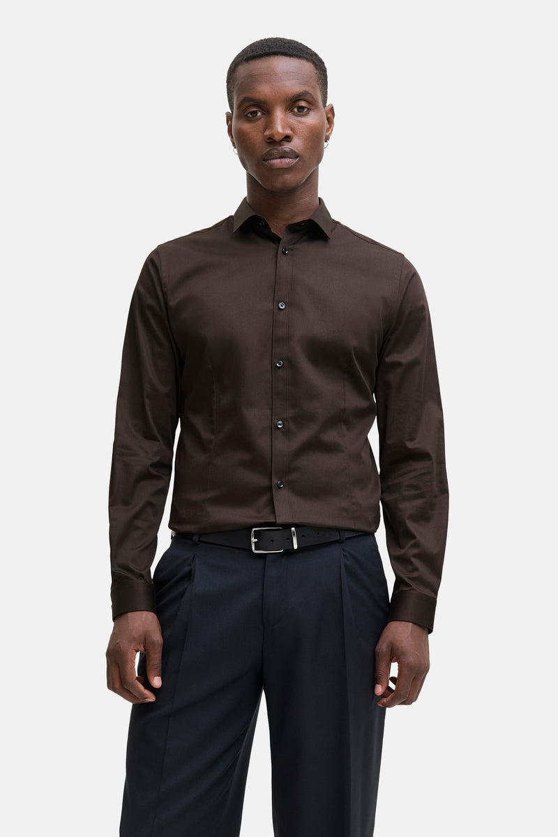 Chemise (manches longues) Brun - PREMIUM by JACK & JONES