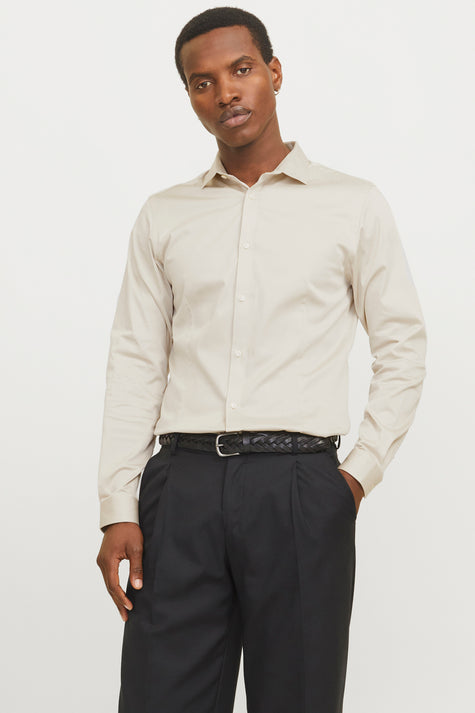 Chemise (manches longues) Écru - PREMIUM by JACK & JONES