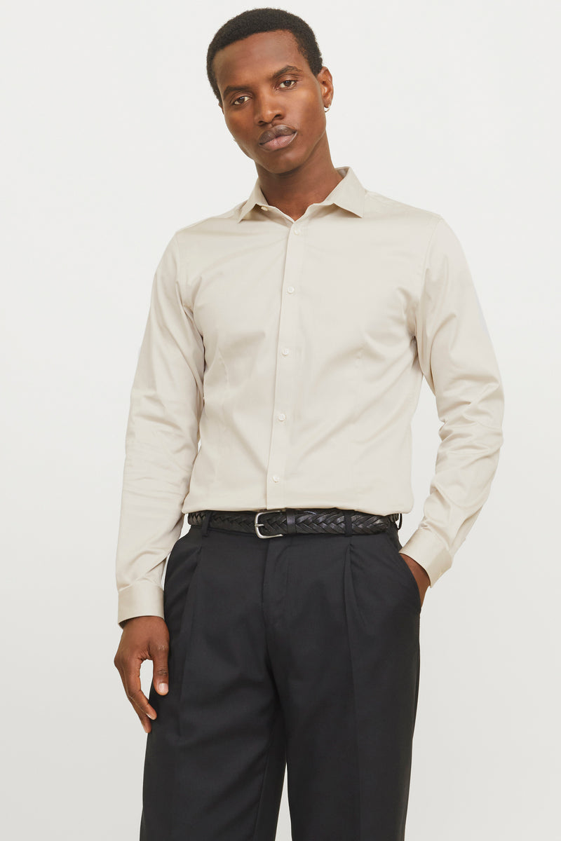 Chemise (manches longues) Écru - PREMIUM by JACK & JONES