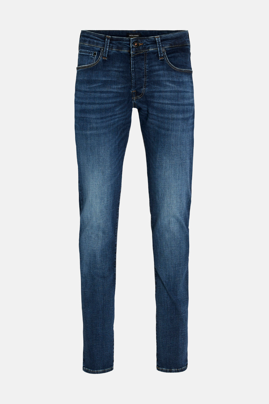 Slim fit jeans van JACK & JONES JEANS INTELLIGENCE in middenblauw denim.
