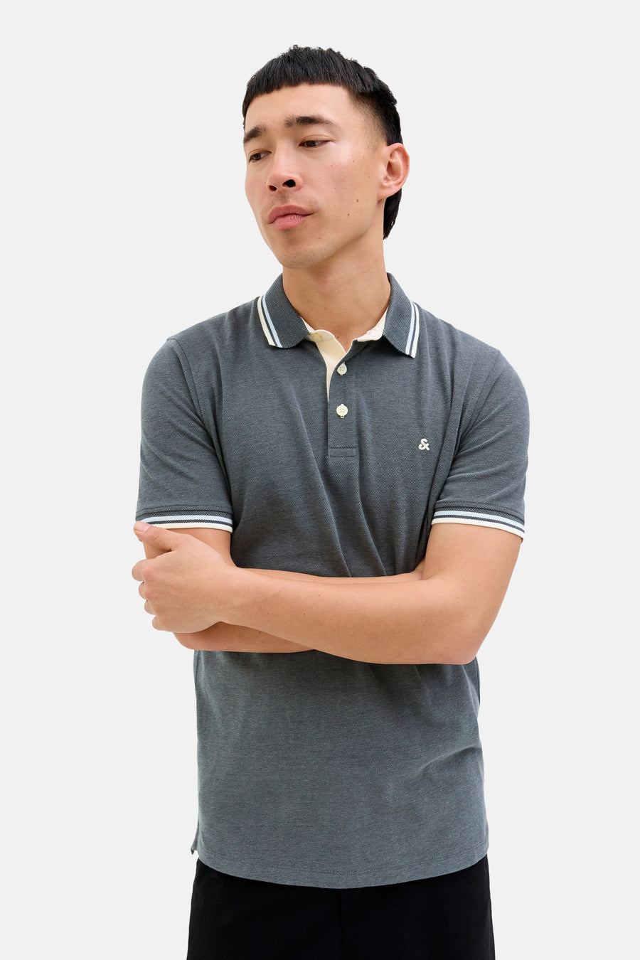 Polo à manches courtes - Gris - PREMIUM by JACK & JONES