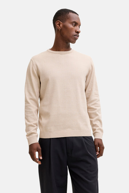 Trui met ronde hals beige - CORE BY JACK & JONES