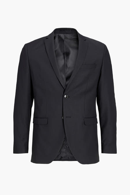 Zwarte blazer van PREMIUM by JACK & JONES, met twee knopen en een borstzakje.
