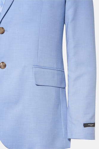 Blazer bleu de PREMIUM par JACK & JONES, avec une poche et des boutons bruns.