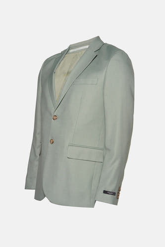 Blazer vert de PREMIUM by JACK & JONES, met revers en knoopsluiting in een effen design.