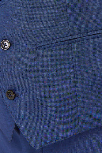 Blauw gilet van PREMIUM by JACK & JONES, met knoopsluiting en zak detail.