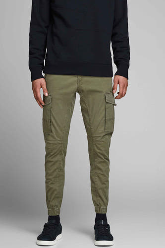 Pantalon de travail vert JACK & J &ONESONES INTELLIGENCEIG, des poches et une apparence décontractée.