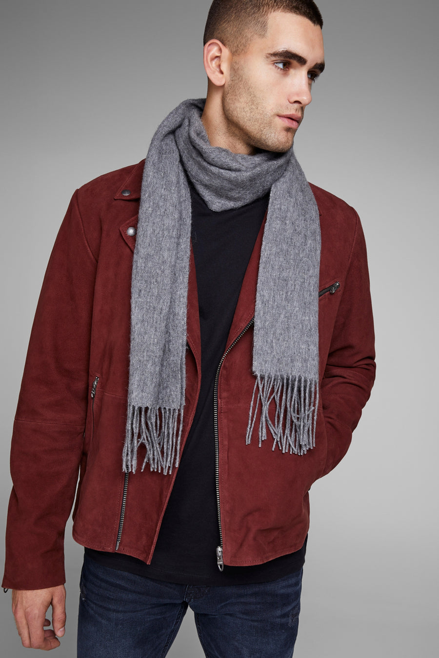 Sjaal - grijs - ACCESSORIES BY JACK & JONES