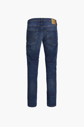 Slim fit jeans van blauw denim van JACK & JONES JEANS INTELLIGENCE, met subtiele wassing en achterzakken.
