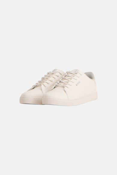 Witte lage sneakers van ACCESSORIES BY JACK & JONES met veters en een grijze hielkraag.