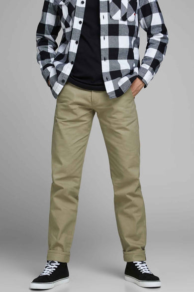 Pantalon color&eacute; - rouge