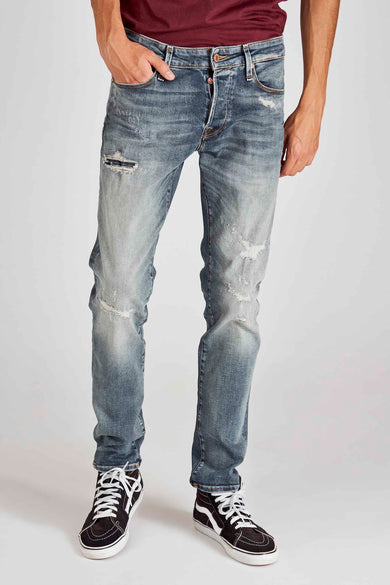 Slim jeans - mid blue denim