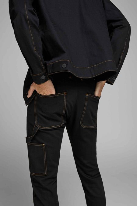 Tapered jeans - black denim