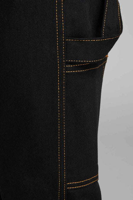 Tapered jeans - black denim
