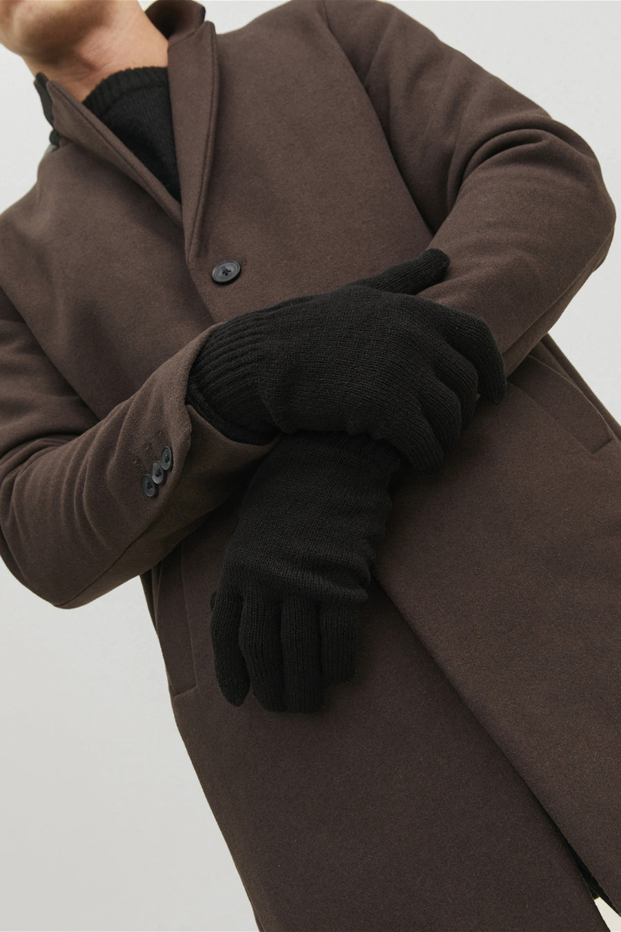 Gants de ACCESS ACCESS BY JACK Jack & J,,, avec texture texture une et et et veste marron.
