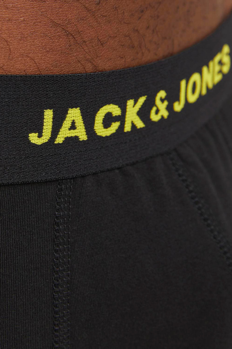 Zwart ondergoed van ACCESSORIES BY JACK & JONES, met elastische tailleband met merknaam.