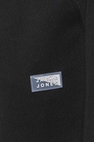 Pantalon de jogging noir de JACK & JONES JEANS INTELLIGENCE, avec un badge logo et une surface texturée.