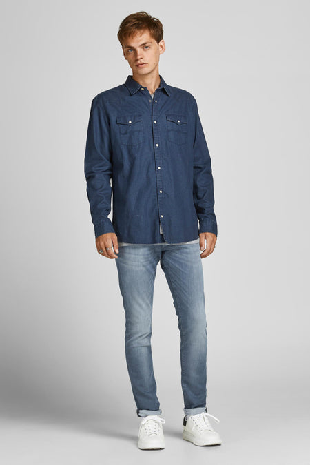 Slim jeans - mid grey denim