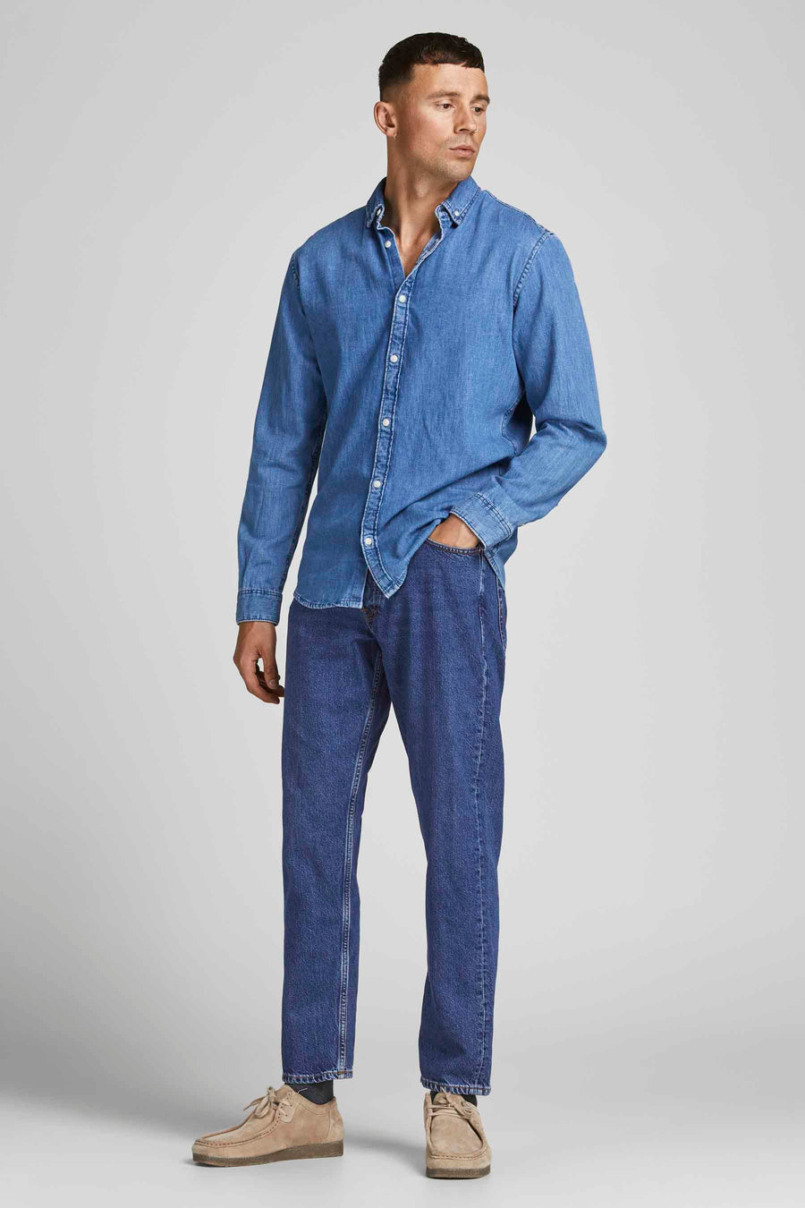 Tapered jeans - mid blue denim - JACK & JONES JEANS INTELLIGENCE