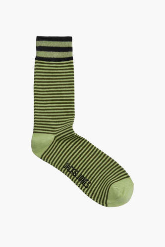 Chaussettes rayées de ACCESSORIES BY JACK & JONES, avec un motif à carreaux vert et noir.
