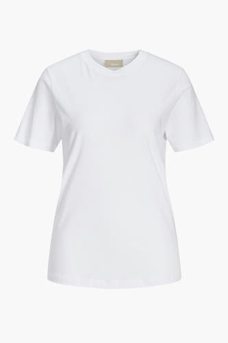 T-shirt blanc de JJXX, couleur unie, avec des manches courtes et un col rond.