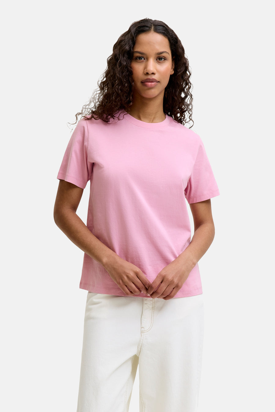 Top uni manche courte rose - JJXX