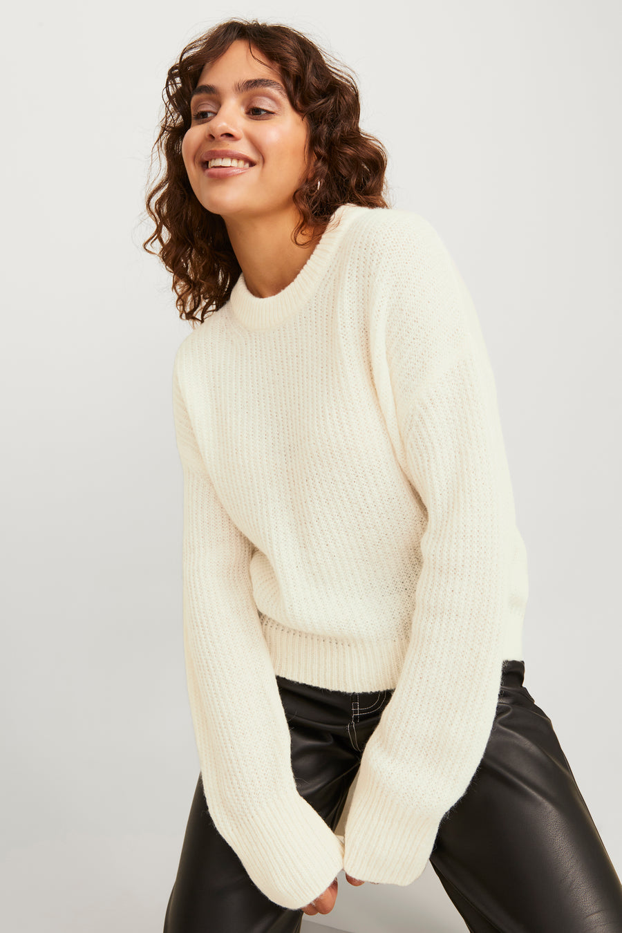 Pull met ronde hals - wit - JJXX