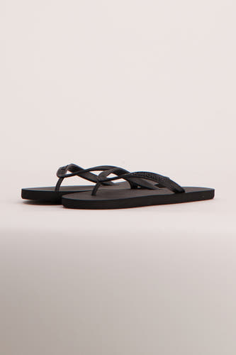 Blauwe slippers van ACCESSORIES BY JACK & JONES, met een effen ontwerp en subtiele textuur.
