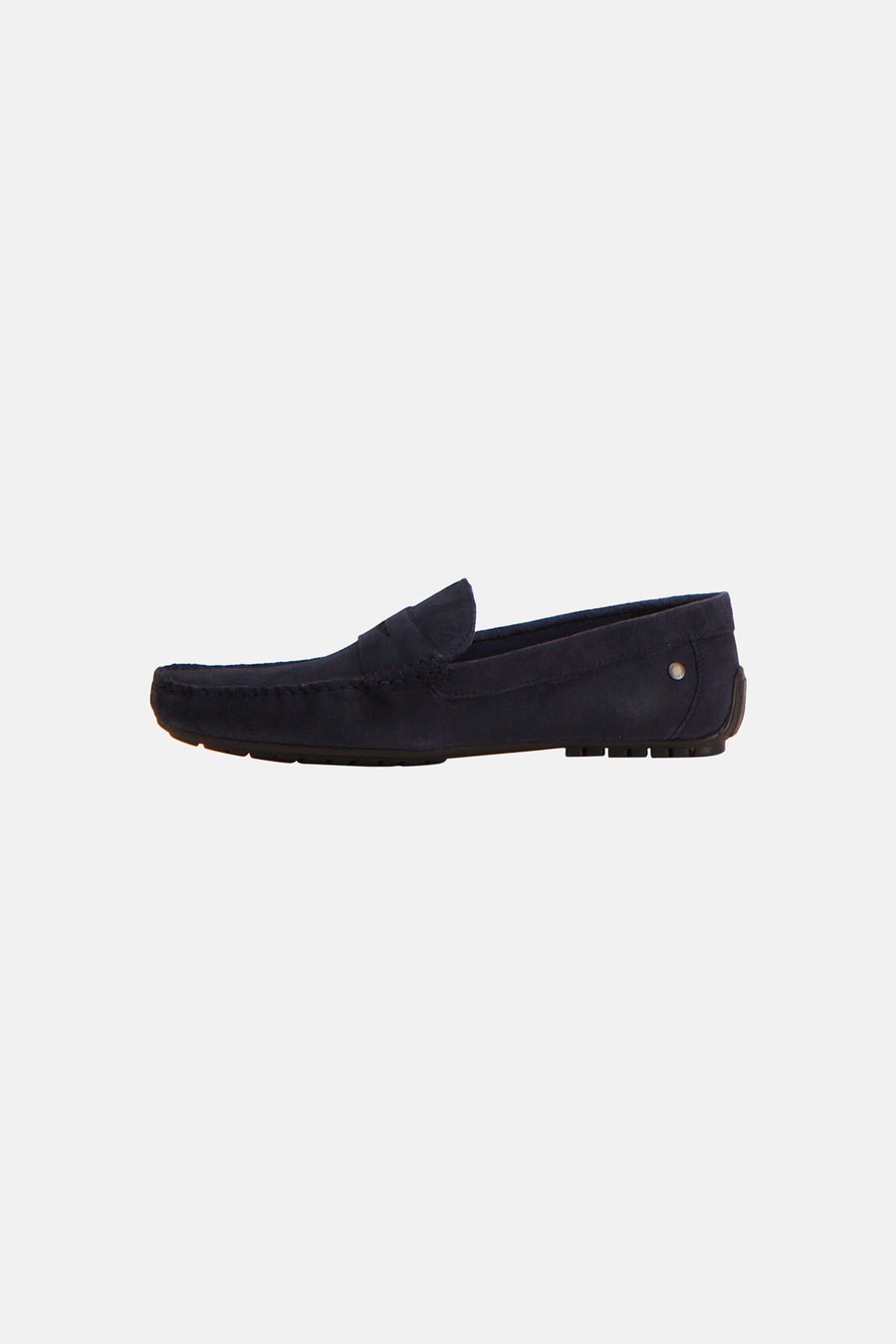 Blauwe espadrille van ACCESSORIES BY JACK & JONES, in suède met decoratieve stiksels en subtiele details.
