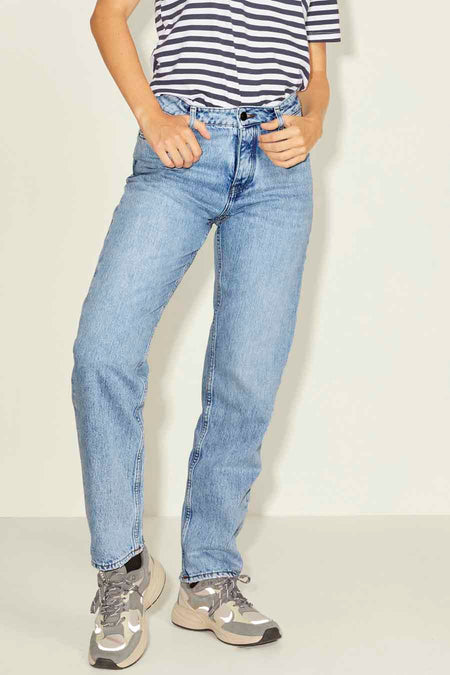 Jean &agrave; coupe droite - bleu