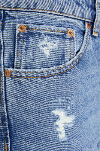 Straight jeans - mid blue denim