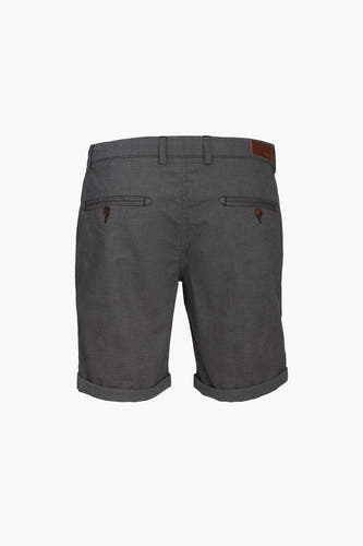 Short gris JACK JACK & JONES JEANS INTELLIGENCE, avec des poches arrière et des jambes de pantalon relevées.