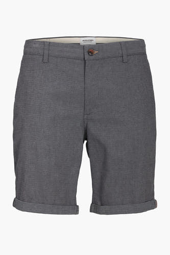 Grijs denim short van Jack & Jones Jeans Intelligence met subtiel patroon en opgerolde pijpen.