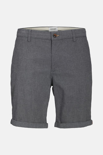 Grijze denim short van JACK & JONES JEANS INTELLIGENCE met subtiel patroon en omgeslagen zoom.