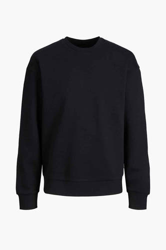 Zwarte sweater van CORE BY JACK & JONES, met lange mouwen en een ronde hals.