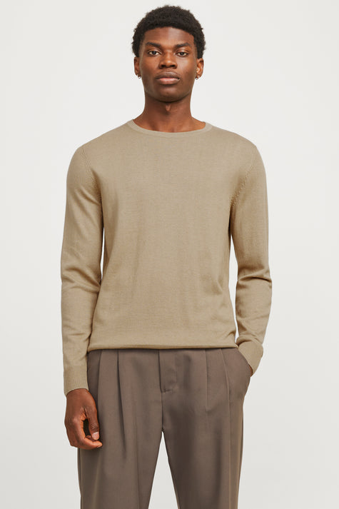 Trui met ronde hals beige - PREMIUM BLUE by JACK & JONES