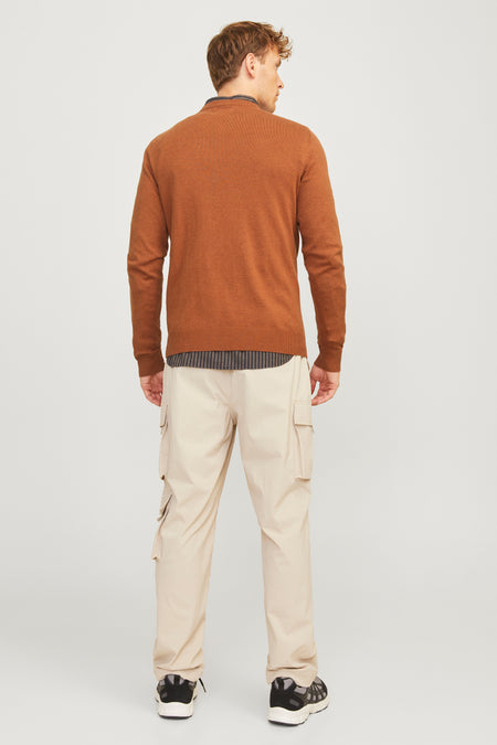 Pull met ronde hals - bruin