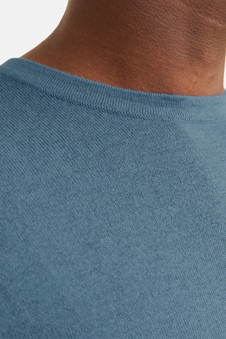 Pull met ronde hals - blauw