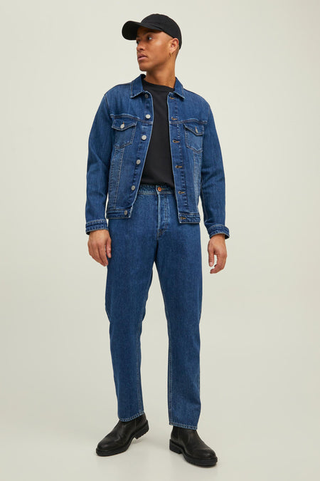 Straight jeans - mid blue denim