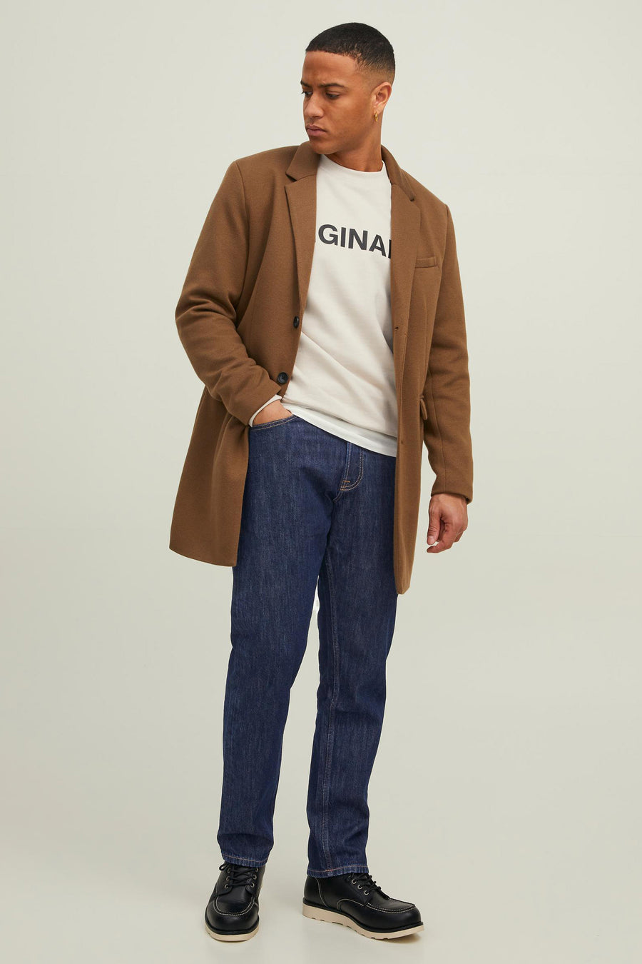 Tapered jeans - dark blue denim