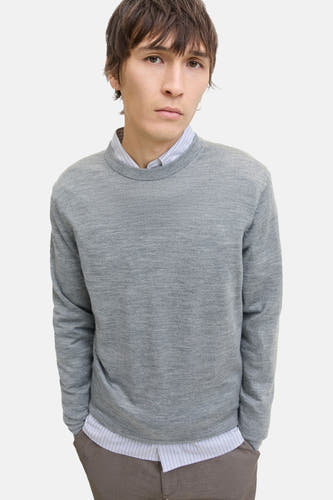 Trui met ronde hals grijs - PREMIUM by JACK & JONES